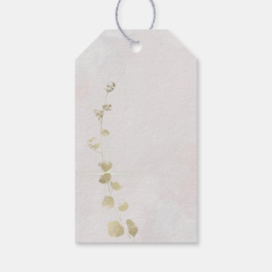 Fijne elegantie bloemendoop cadeau Labels Cadeaulabel (Achterkant)