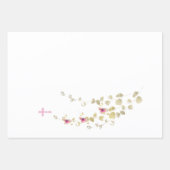 Fijne elegantie bloemendoop inpakpapier vel (Voorkant 3)