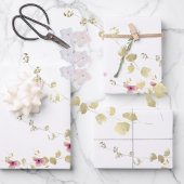 Fijne elegantie bloemendoop inpakpapier vel