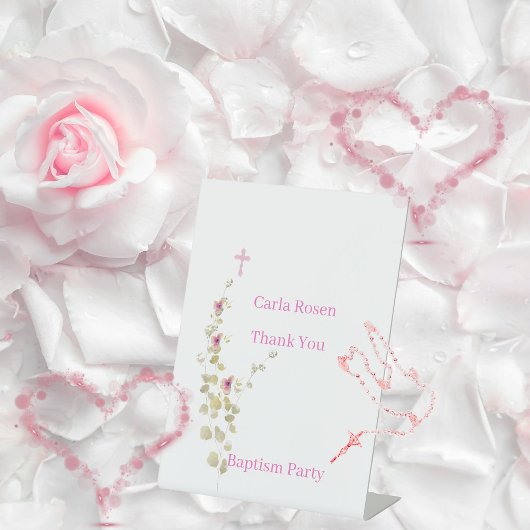 Fijne elegantie bloemendoop reclamebord met voetstuk