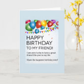 FIJNE EN BIJZONDERE VERJAARDAG MIJN VRIEND KAART (Gele Bloem)