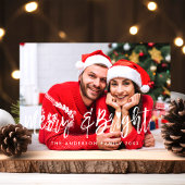 Fijne en compacte, moderne kerstfoto feestdagenkaart