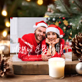 Fijne en compacte, moderne kerstfoto feestdagenkaart
