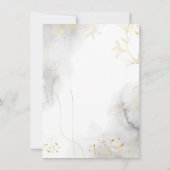 Fijne en Elegante Gouden Bladeren Begrafenis Bedankkaart (Achterkant)