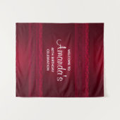 Fijne en elegante rode achtergrond stijlvolle verj wandkleed (Voorkant (horizontaal))