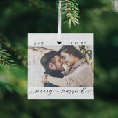 Fijne en gehuwde e-mailfoto's van het Elegant-scri Glas Ornament