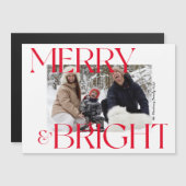 Fijne en heldere foto met kerstmis Magnetische Kaa (Voorkant / Achterkant)