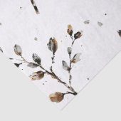 Fijne Eucalyptus Takken Botanisch Ontwerp Tissuepapier (Detail)