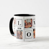 Fijne familie foto collage koffie mok (Voorkant links)