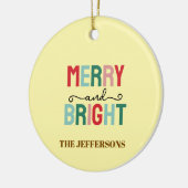 Fijne familie kerstmis gelukkig nieuwjaar keramisch ornament (Links)