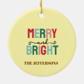 Fijne familie kerstmis gelukkig nieuwjaar keramisch ornament (Achterkant)