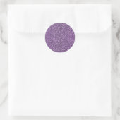 Fijne faux glitter glanzend Paarse Violet Ronde Sticker (Tas)
