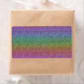 Fijne Faux Glitter Sparkles Shiny Rainbow Etiket (Insitu)