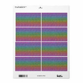 Fijne Faux Glitter Sparkles Shiny Rainbow Etiket (Full Sheet)