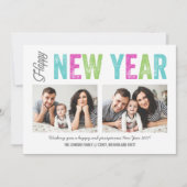 Fijne feestdag 2 jaar, helder en kleurrijk feestdagenkaart (Voorkant)