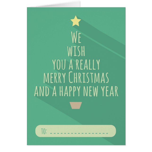 Fijne feestdag decoratieve kerstboom (Voorkant)