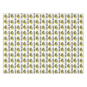 Fijne feestdag feestdag bloem bijen afdrukken tafelkleed (Voorkant (Horizontaal))