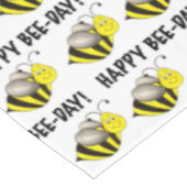 Fijne feestdag feestdag bloem bijen afdrukken tafelkleed (Gekanteld)