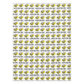 Fijne feestdag feestdag bloem bijen afdrukken tafelkleed (Voorkant)