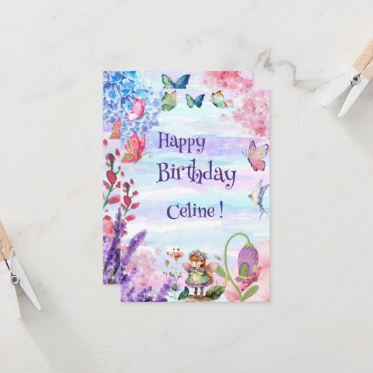 Fijne feestdag kaart (Voorkant / Achterkant in situ)