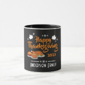 Fijne feestdag met familienaam & Jaar Mok (Midden)