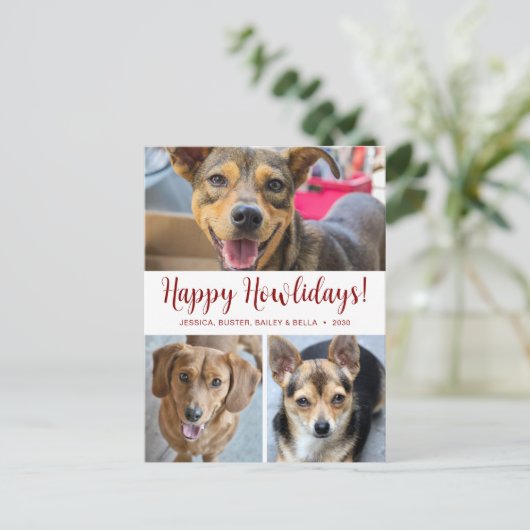 Fijne feestdagen 3 foto (Staand voorkant)