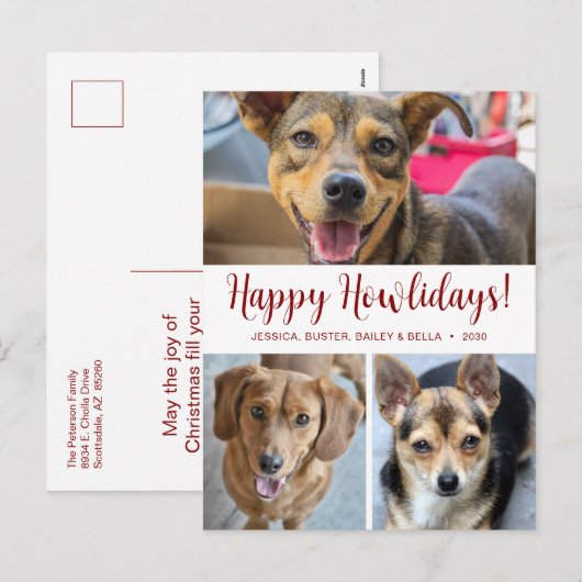 Fijne feestdagen 3 foto (Voorkant / Achterkant)