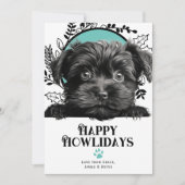 Fijne Feestdagen Affenpinscher Hond Kerstmis Feestdagenkaart (Voorkant)