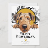 Fijne feestdagen Airredale Terrier Hond Kerstmis Feestdagenkaart (Voorkant)