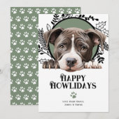 Fijne feestdagen American Pit Bull Dog Kerstmis Feestdagenkaart (Voorkant / Achterkant)