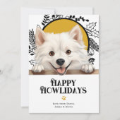 Fijne feestdagen Amerikaanse Eskimo Hondenkerst Feestdagenkaart (Voorkant)