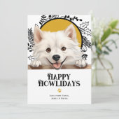 Fijne feestdagen Amerikaanse Eskimo Hondenkerst Feestdagenkaart (Staand voorkant)