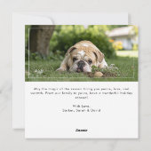 Fijne feestdagen Arch Dog Foto Kerst Feestdagenkaart (Achterkant)