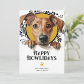 Fijne feestdagen Azawakh Dog Christmas Feestdagenkaart (Staand voorkant)