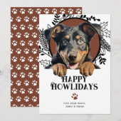 Fijne Feestdagen Beauceron Hond Kerstmis Feestdagenkaart (Voorkant / Achterkant)