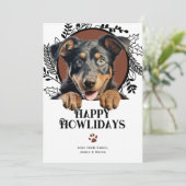 Fijne Feestdagen Beauceron Hond Kerstmis Feestdagenkaart (Staand voorkant)