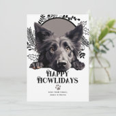 Fijne feestdagen Belgische herdershond Kerstmis Feestdagenkaart (Staand voorkant)