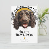Fijne Feestdagen Boykin Spaniel Hondenkerst Feestdagenkaart (Staand voorkant)