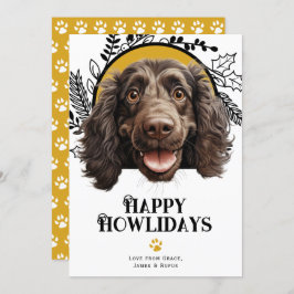 Fijne Feestdagen Boykin Spaniel Hondenkerst Feestdagenkaart