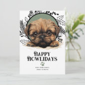 Fijne Feestdagen Brussel Griffon Hondenkerst Feestdagenkaart (Staand voorkant)