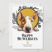 Fijne feestdagen Bull Terrier Hond Feestdagenkaart (Voorkant)