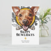 Fijne Feestdagen Cirneco dell’Etna Hond Kerstmis Feestdagenkaart (Staand voorkant)