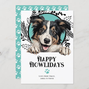 Fijne feestdagen Collie Hond Kerstmis Feestdagenkaart