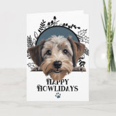 Fijne feestdagen Dandie Dinmont Terrier Kerstmis Kaart (Voorkant)