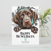 Fijne feestdagen Duitse kortharige aanwijzer Feestdagenkaart (Staand voorkant)