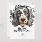 Fijne feestdagen Engels Setter Dog Christmas Feestdagenkaart (Voorkant)
