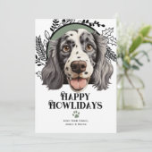 Fijne feestdagen Engels Setter Dog Christmas Feestdagenkaart (Staand voorkant)