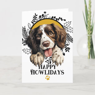Fijne feestdagen Engels Springer Spaniel Kerstmis