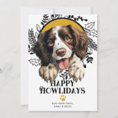 Fijne feestdagen Engels Springer Spaniel Kerstmis Feestdagenkaart (Voorkant)