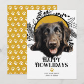 Fijne feestdagen Flat-Coated Retriever Christmas Feestdagenkaart (Voorkant / Achterkant)